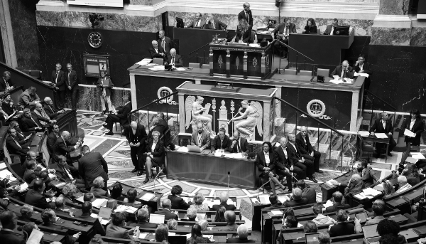 Vue de l'Assemblée nationale à Paris, le 2 octobre 2024.