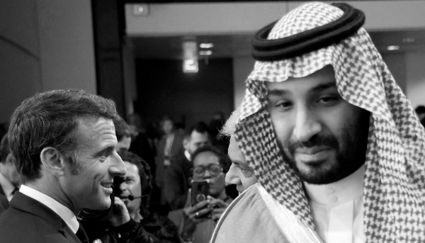 Le président français Emmanuel Macron et le prince héritier saoudien Mohammed bin Salman al-Saoud à Paris, le 22 juin 2023.