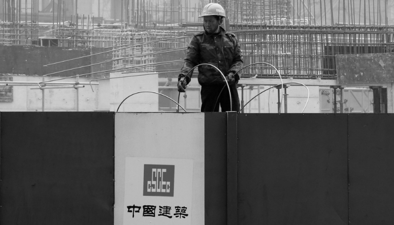 Un chantier de construction de China State Construction Engineering Corp (CSCEC), l'une des plus grandes firmes de construction au monde.