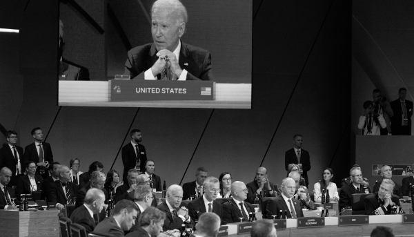 Le président des États-Unis, Joe Biden, lors du sommet de l'OTAN du 10 juillet 2024.