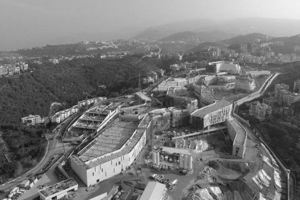 La nouvelle ambassade américaine à Beyrouth, en cours de construction.