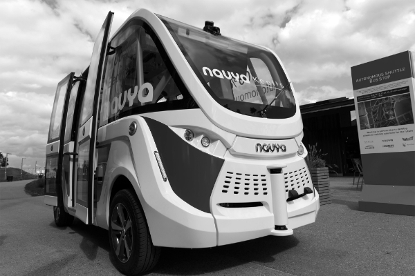 Une navette autonome de la start-up Navya.